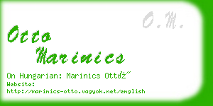 otto marinics business card